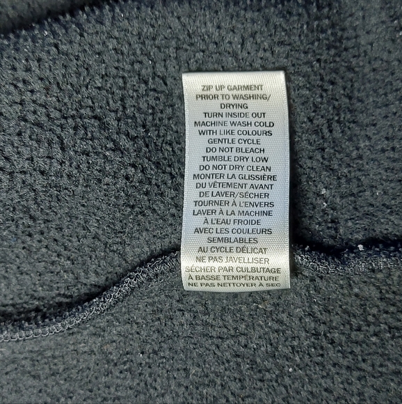 Northern Reflections Fleece Black Zip up Sweater Light Weight Jacket, large - Picture 8 of 10